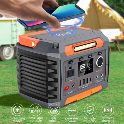 Portable Power Bank 300W 288Wh AC DC USB Camping Hiking External Battery Charger