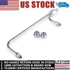 Chrome Dual Feed Fuel Line For Holley Carburetor 4150 Double Pumper 3/8 Hose SBC