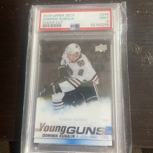 2019-20 UD Series 1 Young Guns Clear Cut Rookie #246 Dominik Kubalik PSA 9