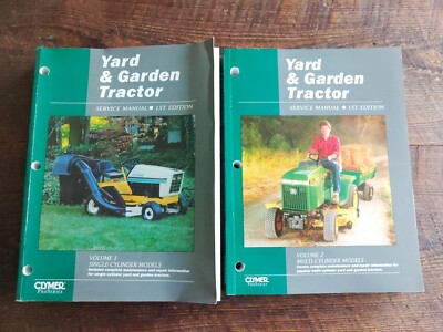 Clymer pro series yard and garden tractor volume 1&2 single and multi cylinder 