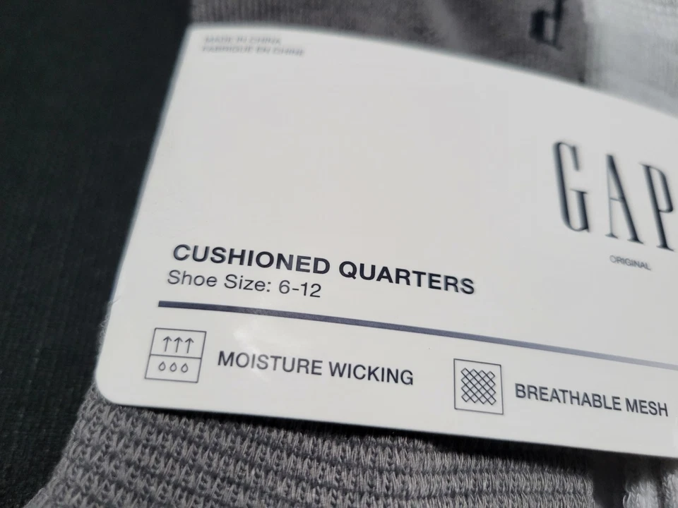 Calcetines de malla transpirable con soporte para control de olores acolchados Gap para hombre talla 6-12 Foto 4 de 4