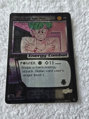 DBZ Dragon Ball Z FOIL Black Rear Spin Kick 73 CCG Limited Saiyan Saga MP-HP