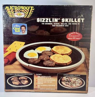 VTG Nordic Ware Microwave Sizzlin Skillet Brown Sear Grill Chef Tell