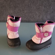Kamik Snowbug Toddler Girls Size 6 Pink Winter Snow Boots Waterproof Faux Fur Li