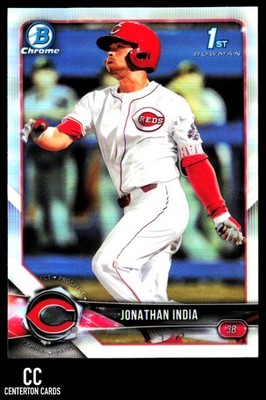 2018 Bowman Draft #BDC-112 Jonathan India Chrome Refractors Cincinnati Reds