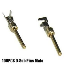 100 Lot D-Sub Crimp/Crimping Pins Male Plug cable cord wire DB25/15/9 connector