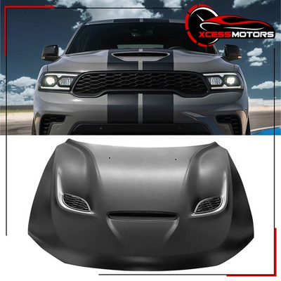 #ad #ad For 11 25 Dodge Durango Front Hood 21 Hellcat Style Bonnet Aluminum Unpainted $590.00