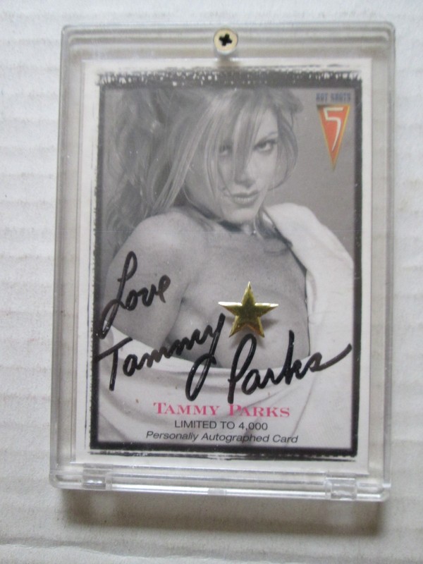 Hot Shot 5 Tammy Parks autograph card limited to 4,000