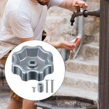 Faucet Handle with Mount Hardware Alloy Outdoor Easy to Install Round Wheel Knob