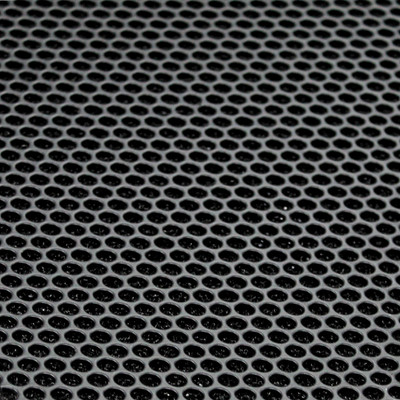Audiopipe 2x4' Black Metal Finish Mesh Grill w/ Foam Staggered Rows 3/16'' Holes