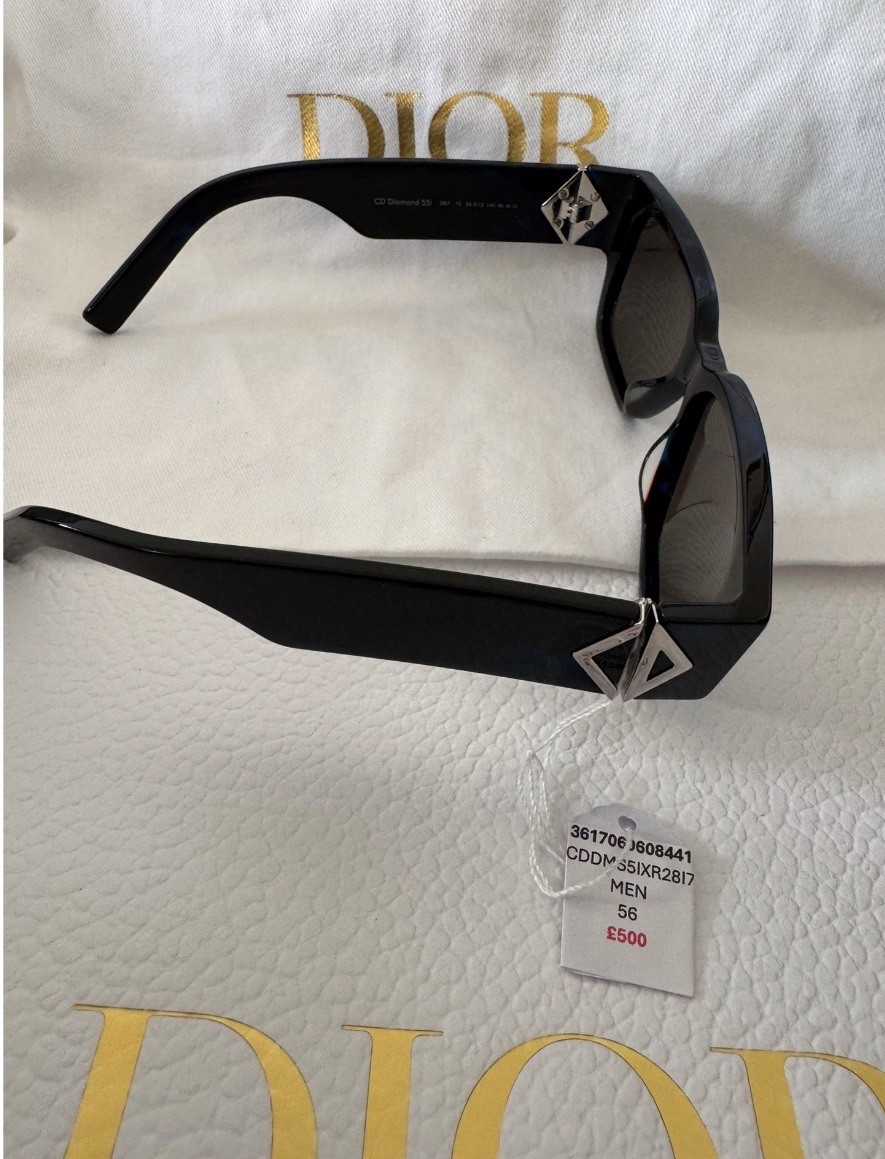 Dior CD Diamond S5I Rectangular Sunglasses Blue Tortoiseshell Frame - RRP £500 image 5