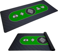 Portable 48” Round Poker Table Top Pad for Texas Holdem - Carry Bag Included