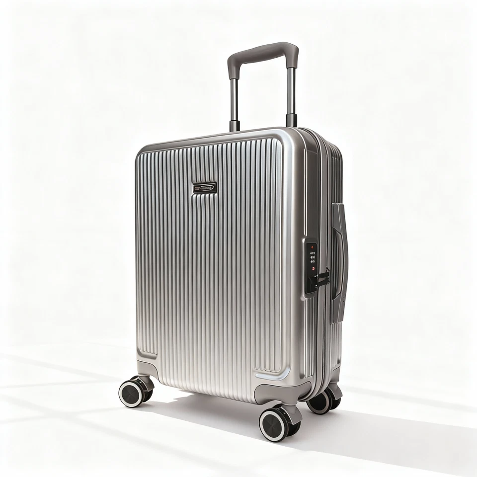 Trolley Cabina 55x40x20 Bagaglio Mano ABS/PC Alluminio 4 Ruote Silent Ryanair - Immagine 2 di 4
