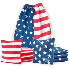 All Weather Professional Cornhole Bags - 4 Stars  4 Stripes