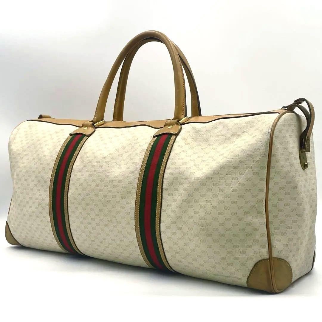 GUCCI GG Supreme Sherry Line Spacious Boston Bag for Travel C-250814-19  