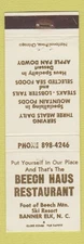 Matchbook Cover - Beech Haus Restaurant Banner Elk NC