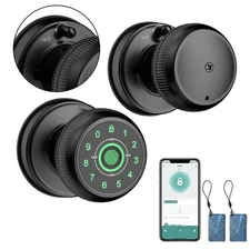 Fingerprint Door Lock-Smart Door Knob with Passcode Keypad-Finger Print Door ...