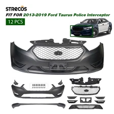Front Bumper Cover Grille Assembly For 2013-2019 Ford Taurus Police Interceptor