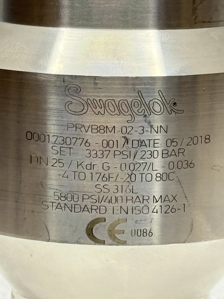 NUEVO SWAGELOK PRVB8M-02-3-NN VÁLVULA DE ALIVIO DE SEGURIDAD PROPORCIONAL 1" BSP Foto 2 de 4