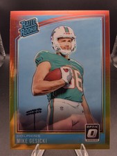 Mike Gesicki 2018 Donruss Optic Rated Rookie Orange Prizm #187 Miami Dolphins RC