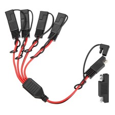 18AWG SAE Y Splitter 1 to 4 Cable 0.8 ft with Caps  Polarity Reverse Adapter