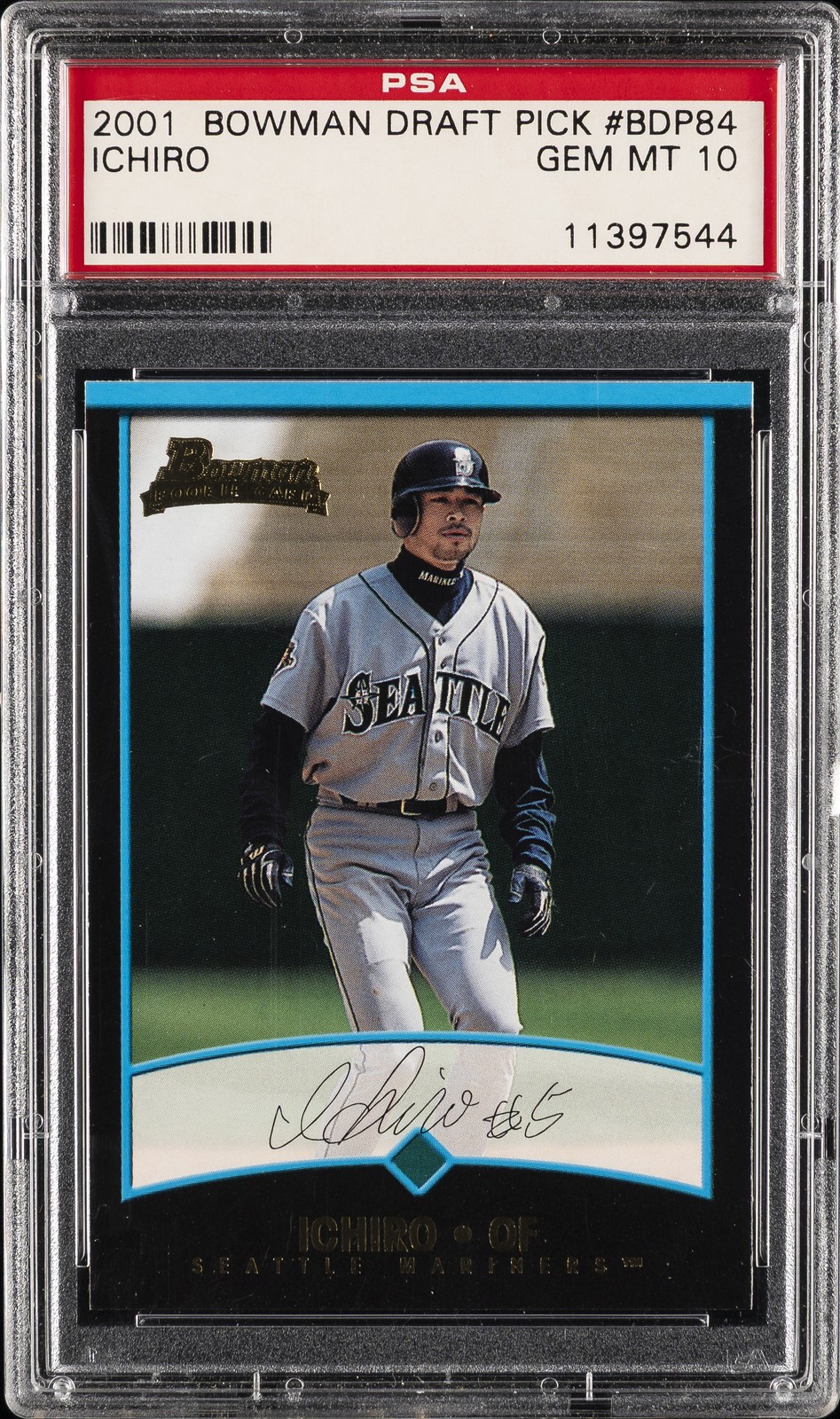 2001 BOWMAN DRAFT #84 ICHIRO SUZUKI ROOKIE RC PSA 10