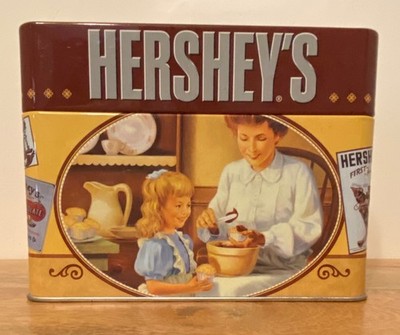 Hershey's Dessert Recipes in Metal Tin. Cookies, Cakes, Bars, Treats, & Desserts