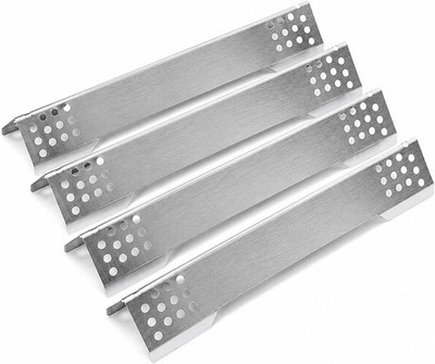 Uniflasy Edelstahl Brennerabdeckung 40,2 cm, 4 Stück, kompatibel mit Rösle