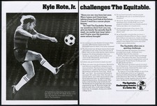 1978 Kyle Rote Jr soccer photo The Equitable life insurance vintage print ad