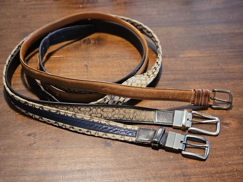 Lot of 3 Vtg Leather/Canvas COACH Belts (2 are Reversable & Size 44" + Size 42") - Picture 21 of 21