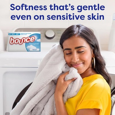 Bounce Free & Gentle Dryer Sheets, 240 Sheets, Unscented Fabric Softener 1pc