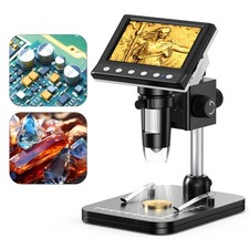 Digital Microscope With Screen 1000X Coin 1080P Video 4.3'' LCD Screen Soldering