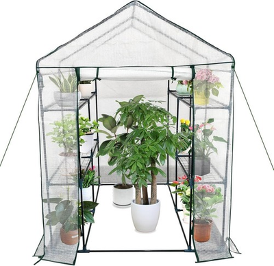#ad Greenhouse Large Portable Walk in Green House Plant Gardening 3 Tier 6 9 Shelves $53.54
