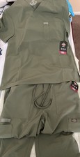 Dickies Unisex Green EDS Scrub Set Size XS