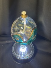 Euroglass Mouth Blown Oil Lamp Decorative Made in Romania 7 X 3 In