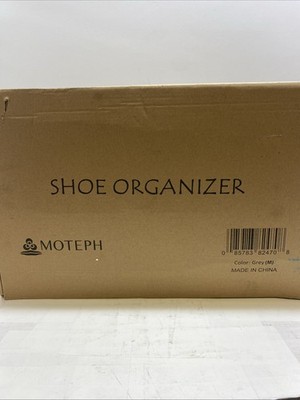 Moteph Shoe Organizer Closet Storage Solution Grey (M)