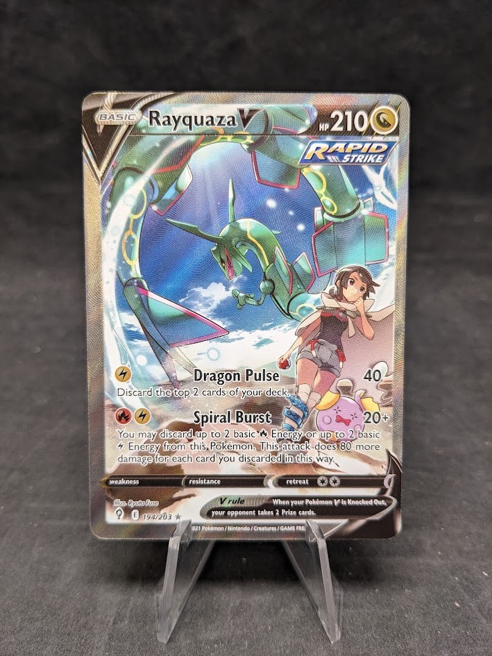 Rayquaza V (Alternate Full Art) -Pokemon- SWSH07 - Evolving Skies