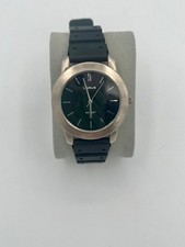 Lorus by Seiko Men  s Analog Watch, Black  Silver With Black Silicone Strap