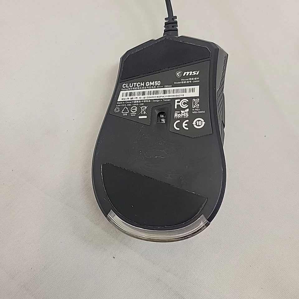 MSI Clutch GM50 Black Optical Sensor 7200 DPI Wired Gaming Mouse - Image 3 of 4