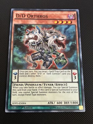 Yugioh! - D/D Orthros (SR) SDPD-EN004 Structure Deck Super Rare 1st Edition NM