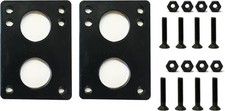 Longboard Skateboard Riser Pads 12mm 1/2 " Black w/Skateboard Screws Hardware