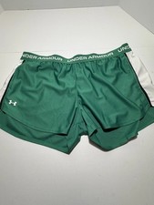 UNDER ARMOUR Women Size EX-Large Green Loose Play Up 3" Shorts NWT