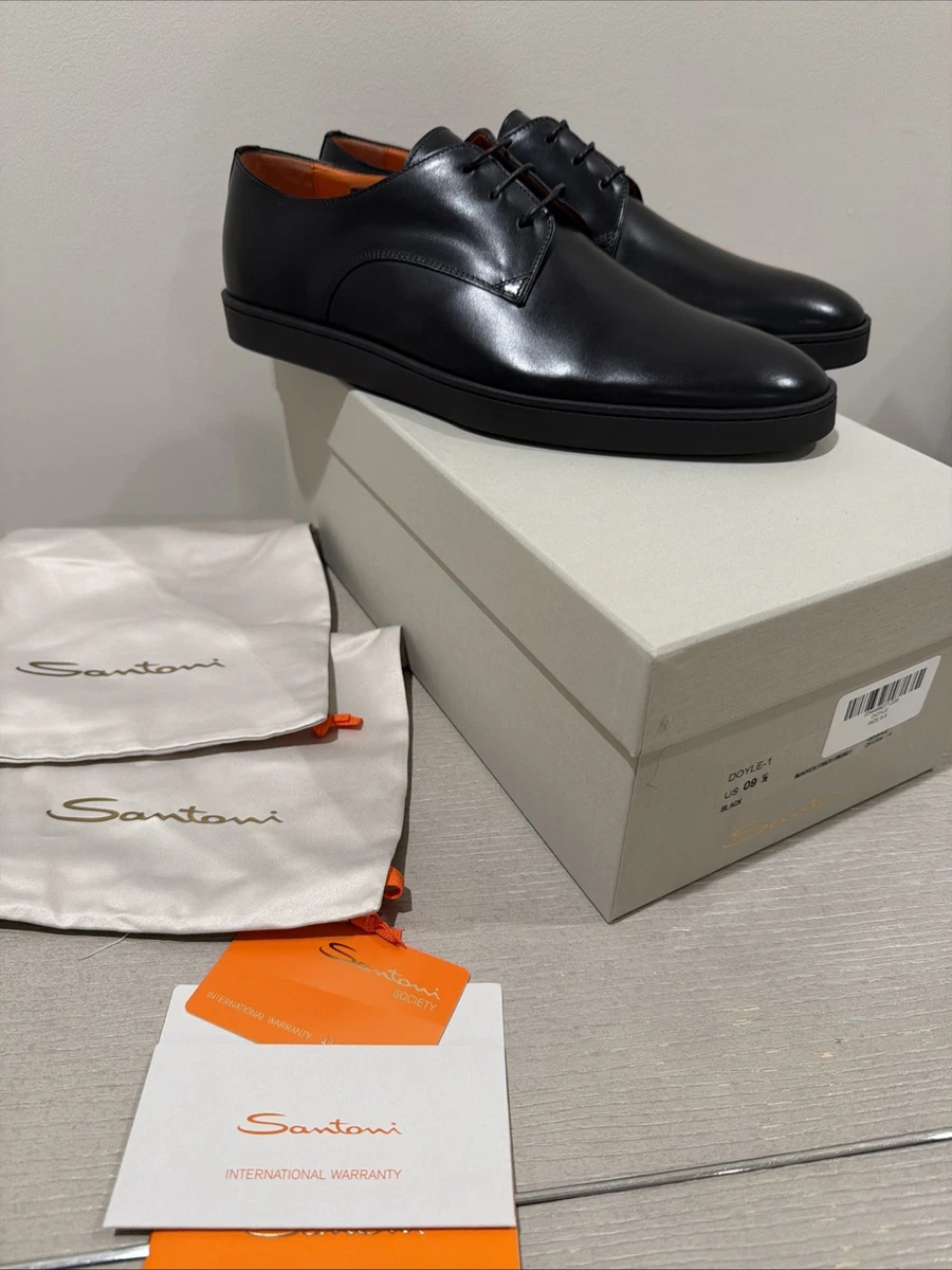 Oxford Santoni Black Dress Shoes for Men for sale | eBay display picture 1