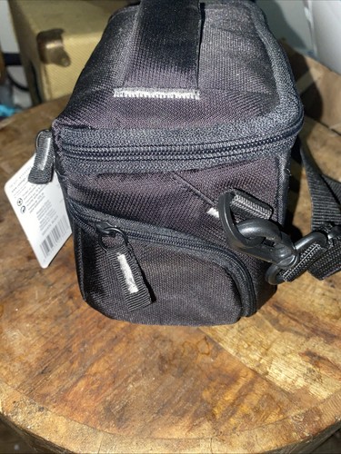 Case Logic small camera bag Case Shoulder Brown Black Multi Pocket Padded Lens - Picture 4 of 5