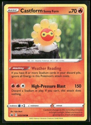 Castform Sunny Form SWSH06: Chilling Reign 022/198 NM