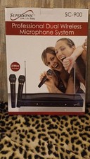 SuperSonic SC-900 Dual Wireless Microphone System Black with Receiver
