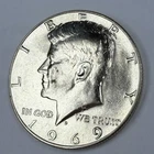 1969 (D) Kennedy Half Dollar 50¢ - 40% Silver - AU to BU, You Grade...   #1