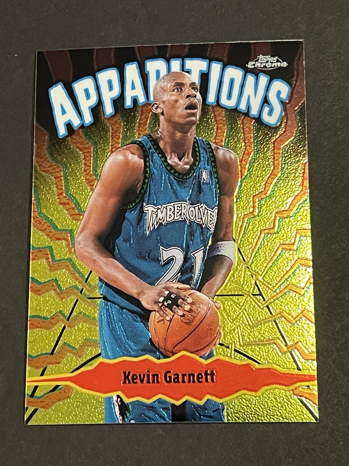 1998-99 1998 TOPPS CHROME APPARITIONS KEVIN GARNETT #A12 HOF ✅OutMyListings