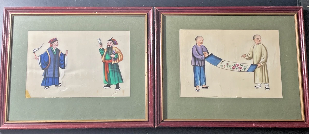 多色古董原创中国风绘画和卷轴| eBay
