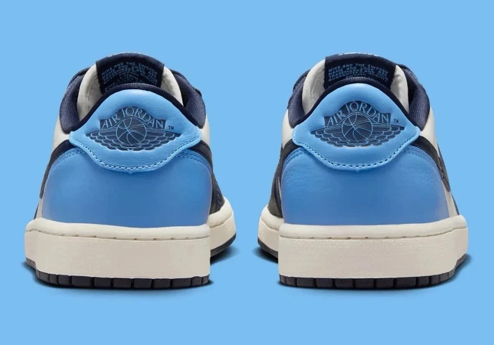 Nike Air Jordan 1 Low Obsidian UNC Sneakers Retro OG CZ0790-400 Mens Size - Image 4 of 4